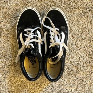 Black stackform Vans